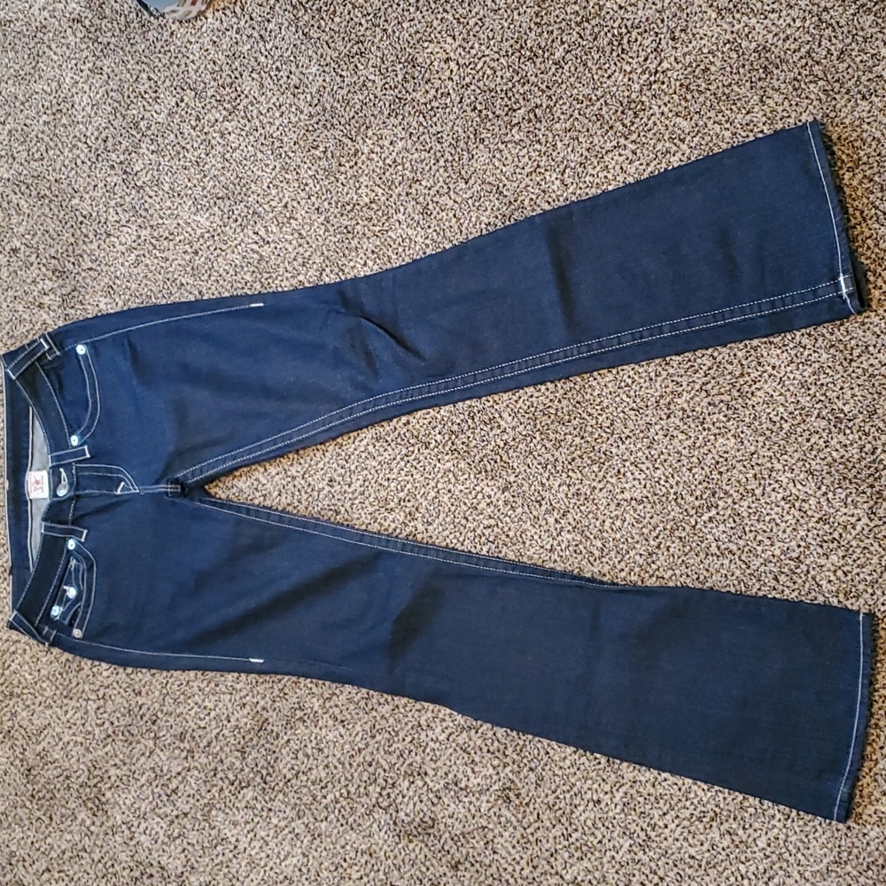 True Religion Blue Sparkle low rise Jeans
